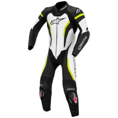 Alpinestars 2014 GP Pro One-Piece Leather Motorcycle Suit -58 Black/White/Yellow Fluorescent pictures