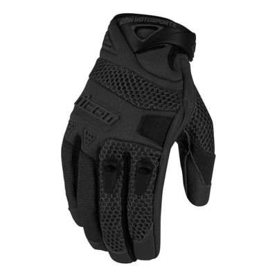 Icon Anthem Textile Motorcycle Gloves -SM Black pictures