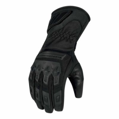 Icon Women's Citadel Waterproof Motorcycle Gloves -LG Black pictures