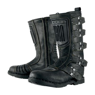 Icon 1000 Women's Elsinore Leather Motorcycle Boots -9.5 Black pictures