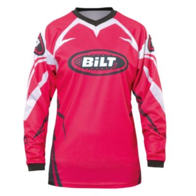 Bilt Women's Daredevil Off-Road Motorcycle Jersey -SM Black/Pink pictures