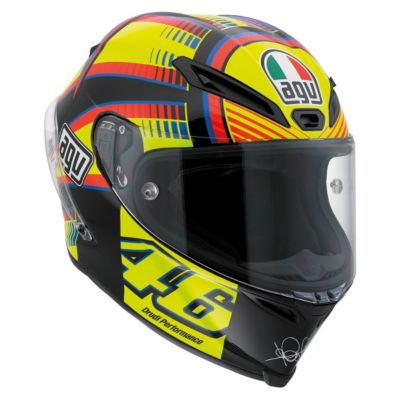 AGV Corsa Soleluna 46 Full-Face Motorcycle Helmet -SM Black/Yellow pictures