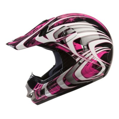 Bilt Girl's Clutch 2 Off-Road Motorcycle Helmet -MD Black/Pink pictures