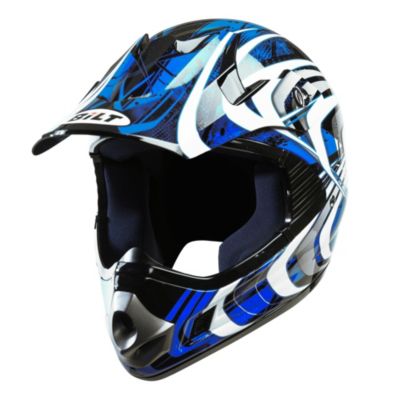 Bilt Kid's Clutch 2 Off-Road Motorcycle Helmet -MD Black/Blue pictures