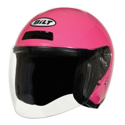 Bilt Women's Roadster Open-Face Motorcycle Helmet -XS Bubble Gum pictures
