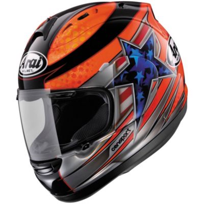 Arai Corsair V Disalvo Full-Face Motorcycle Helmet -SM Orange/Blue/Black pictures