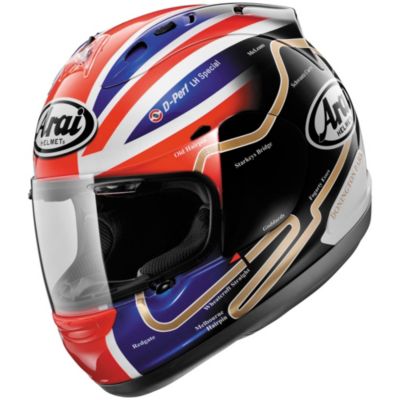 Arai Corsair V Haslam Track Full-Face Motorcycle Helmet -LG Red/White/Blue pictures