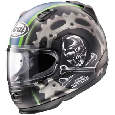Arai Defiant Jolly Roger 2 Full-Face Motorcycle Helmet -2XL Black/Green pictures