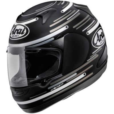 Arai Rx-Q Streak Full-Face Motorcycle Helmet -LG Black/White/Silver pictures
