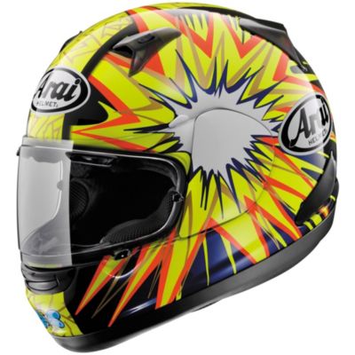 Arai Signet-Q Abraham Full-Face Motorcycle Helmet -LG Yellow/Red/Blue pictures