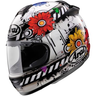Arai Vector-2 Blossom Full-Face Motorcycle Helmet -MD White/Black/Multicolor pictures
