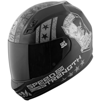 Speed AND Strength Ss700 Dogs of War Full-Face Motorcycle Helmet -XS MatteRed/White/Blue pictures