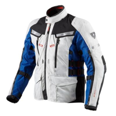 Rev'it! Sand 2 Waterproof Motorcycle Jacket -XL Silver/ Blue pictures