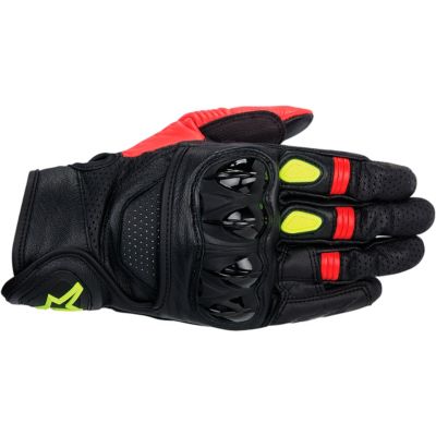 Alpinestars Celer Leather Motorcycle Gloves -SM Black/WhiteRed pictures