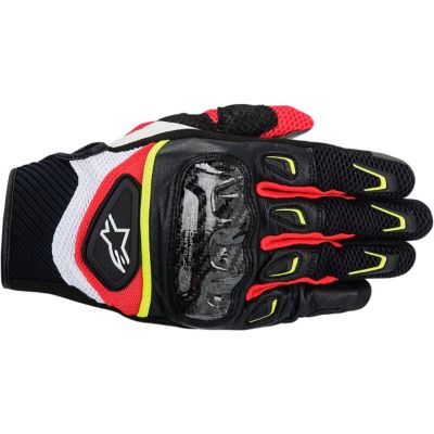 Alpinestars S-Mx 2 Air Carbon Leather Motorcycle Gloves -MD Green/Black pictures