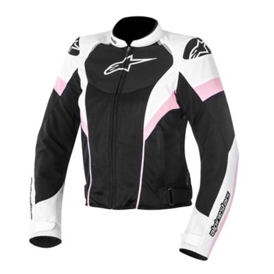 Alpinestars Women's Stella T-Gp Plus R Air Mesh Motorcycle Jacket -LG Black/White/Pink pictures