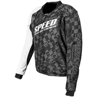 Speed AND Strength Lunatic Fringe Mesh Armored Motorcycle Jersey -LG Gray pictures