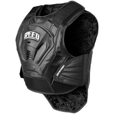 Speed AND Strength Lunatic Fringe Protective Motorcycle Vest -LG/XL Black pictures
