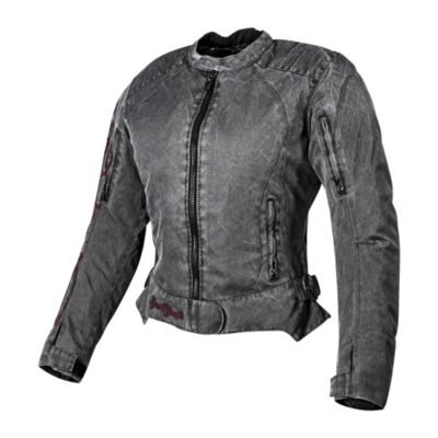 Speed AND Strength Women's Heart & Soul Textile Motorcycle Jacket -SM Black/ Silver pictures