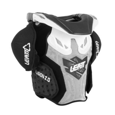 Leatt Fusion 2.0 Junior Vest Neck and Torso Protector -SM/MD White/Black pictures