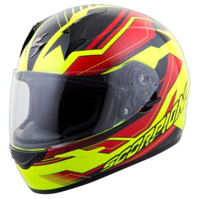 Scorpion Exo-R410 Airline Full-Face Motorcycle Helmet -MD Red/ Blue pictures