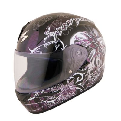 Scorpion Women's Exo-R410 Orchid Full-Face Motorcycle Helmet -2XL White/Purple pictures