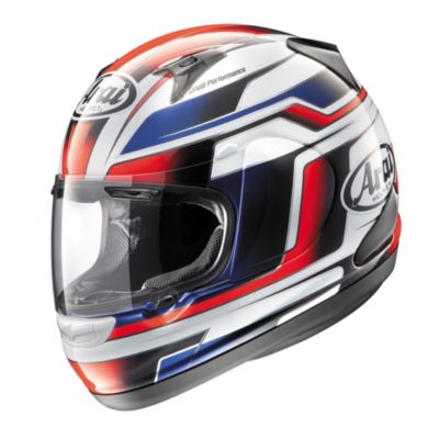Arai Rx-Q Electric Full-Face Motorcycle Helmet -LG White/Red/ Blue pictures