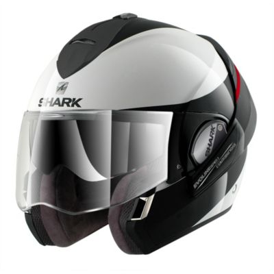 Shark EvoLine series3 ST Hakka Modular Motorcycle Helmet -LG White/ Black/Red pictures