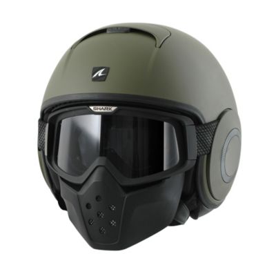 Shark Raw Solid Open-Face Motorcycle Helmet -LG MatteGreen pictures