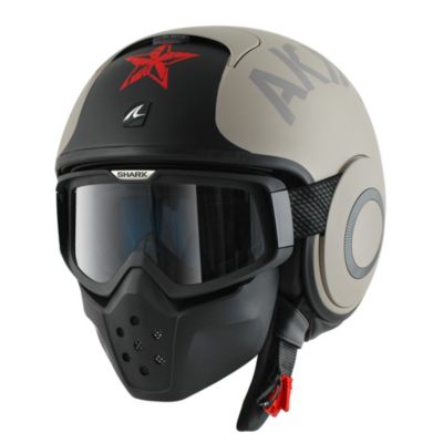 Shark Raw Soyouz Open-Face Motorcycle Helmet -XS Black/Gray pictures