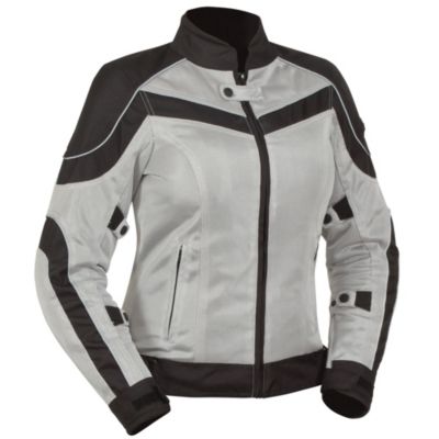 Bilt Women's Techno Mesh Motorcycle Jacket -LG White/Black pictures