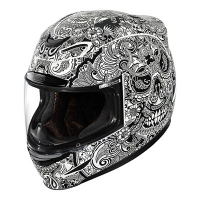 Icon Airmada Chantilly Full-Face Motorcycle Helmet -SM Black Rubatone pictures