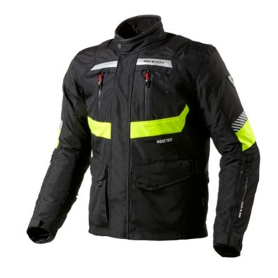 Rev'it! Neptune GTX HV Textile Motorcycle Jacket -XL Black/ Neon Yellow pictures