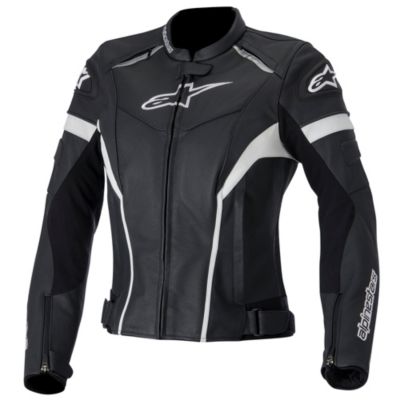 Alpinestars Women's Stella GP Plus R Leather Motorcycle Jacket -US 2/Euro 38 Black/White pictures