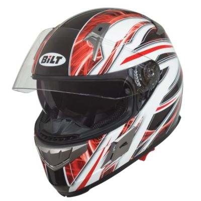 Bilt Blast Full-Face Motorcycle Helmet -LG Gunmetal/ White pictures