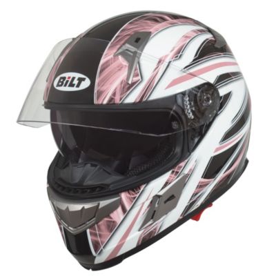 Bilt Women's Blast Full-Face Motorcycle Helmet -LG Pink/ White pictures