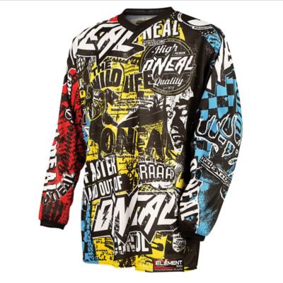 O'neal 2015 Kid's Element Wild Off-Road Motorcycle Jersey -SM Black/White pictures