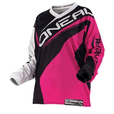 O'neal 2015 Women's Element Off-Road Motorcycle Jersey -LG Black/Pink pictures