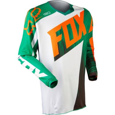 FOX 2015 180 Vandal Off-Road Motorcycle Jersey -LG Green/Orange pictures