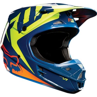 FOX 2015 V1 Race Off-Road Motorcycle Helmet -XS Blue pictures