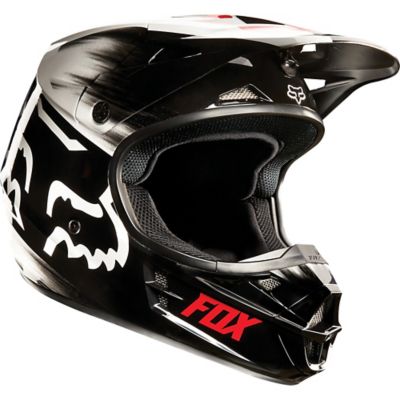 FOX 2015 V1 Vandal Off-Road Motorcycle Helmet -2XL Yellow/ Blue pictures