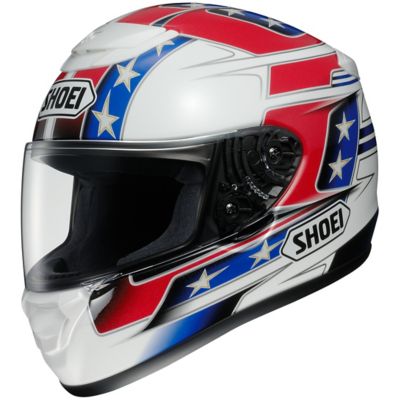 Shoei Qwest Banner Full-Face Motorcycle Helmet -XS Red/White/Blue pictures
