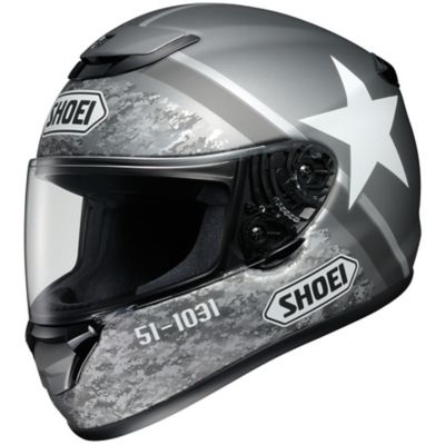 Shoei Qwest Resolute Full-Face Motorcycle Helmet -MD Gray/ White pictures