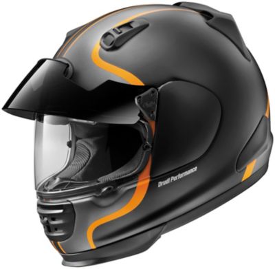 Arai Defiant Pro-Cruise Bold Full-Face Motorcycle Helmet -LG Black/Orange pictures