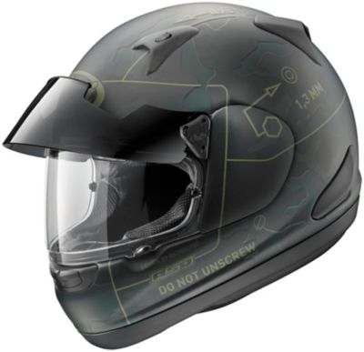 Arai Signet-Q Pro Tour Tactical Full-Face Motorcycle Helmet -2XL Black/Green pictures
