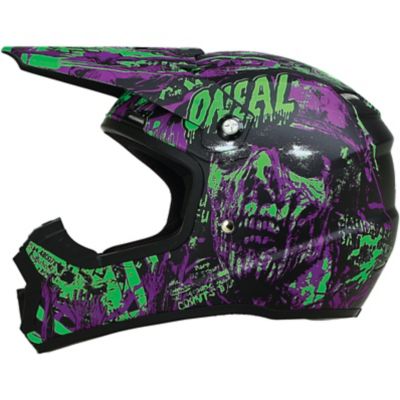 O'neal 2015 Kid's 5 Series Warhead Off-Road Motorcycle Helmet -LG Green/Purple/Black pictures