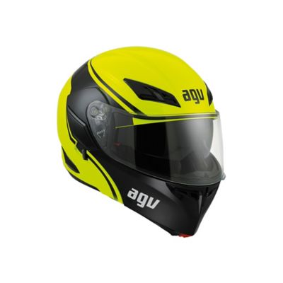 AGV Numo Evo Stinger Modular Motorcycle Helmet -LG Yellow/ Black pictures