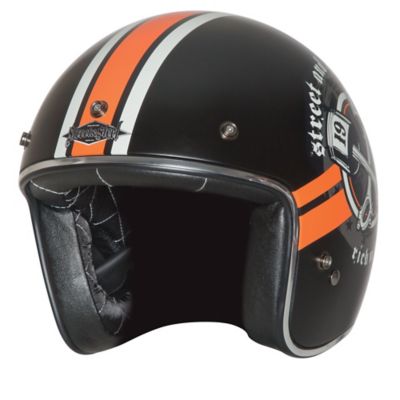 Street & Steel Richmond Open-Face Motorcycle Helmet -MD Black pictures