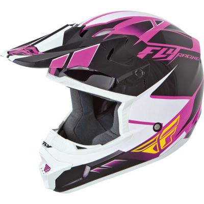 FLY Racing 2015 Girl's Kinetic Impulse Off-Road Motorcycle Helmet -LG Pink/Black/White pictures