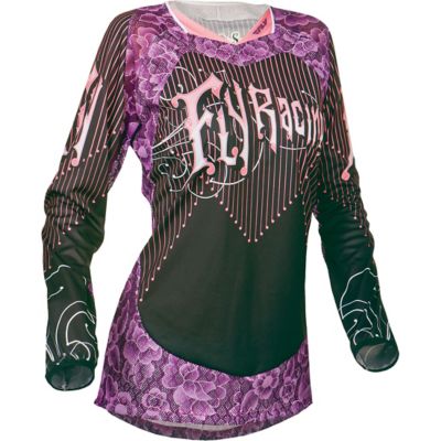FLY Racing 2015 Girl's Kinetic Off-Road Motorcycle Jersey -MD Teal/White pictures